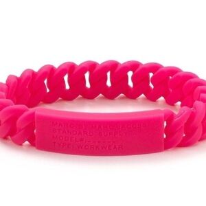 Marc by Marc Jacobs “Knockout Pink” Chain Design Silicone Stretch Bracelet